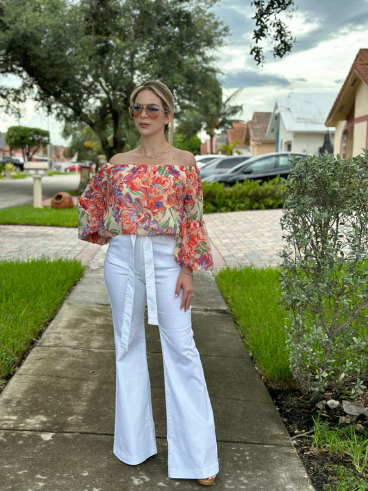 Pure white jeans