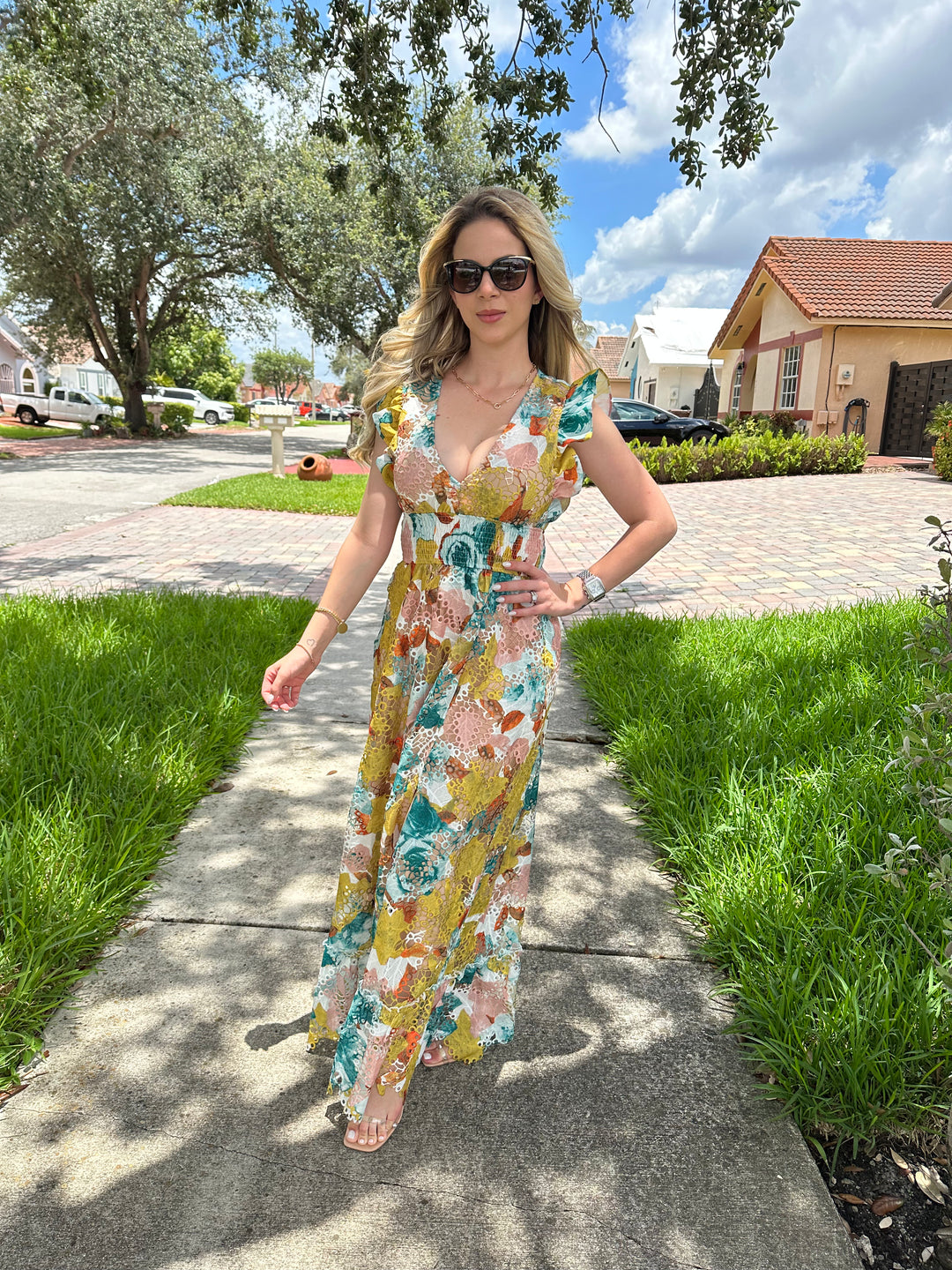 chinese dress ladies Lace & Beads Laura Embellished Sequin Emerald Green Maxi Dress – Love My  Apparel main image 1