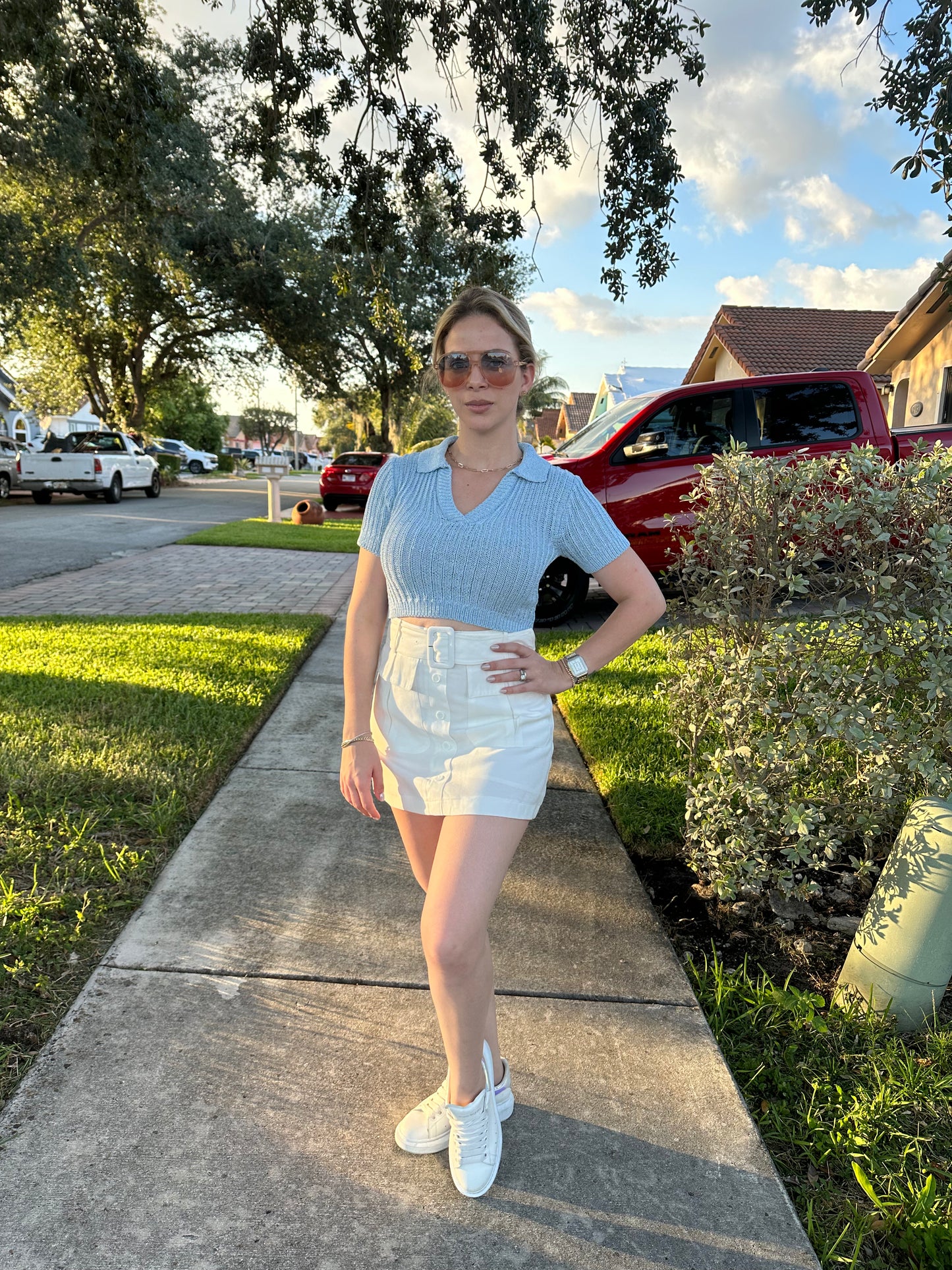 Cargo skirt white