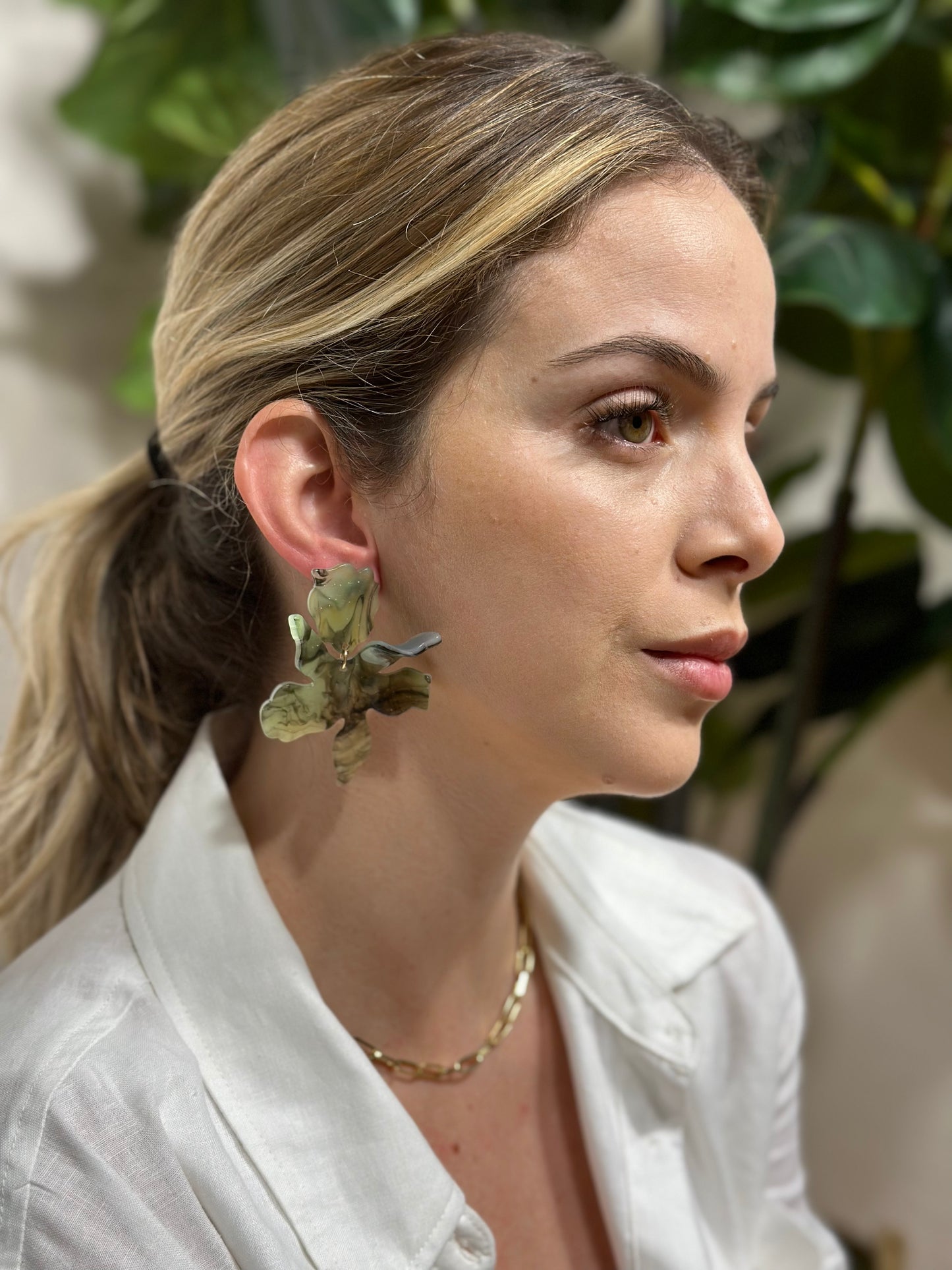 Orchid earrings