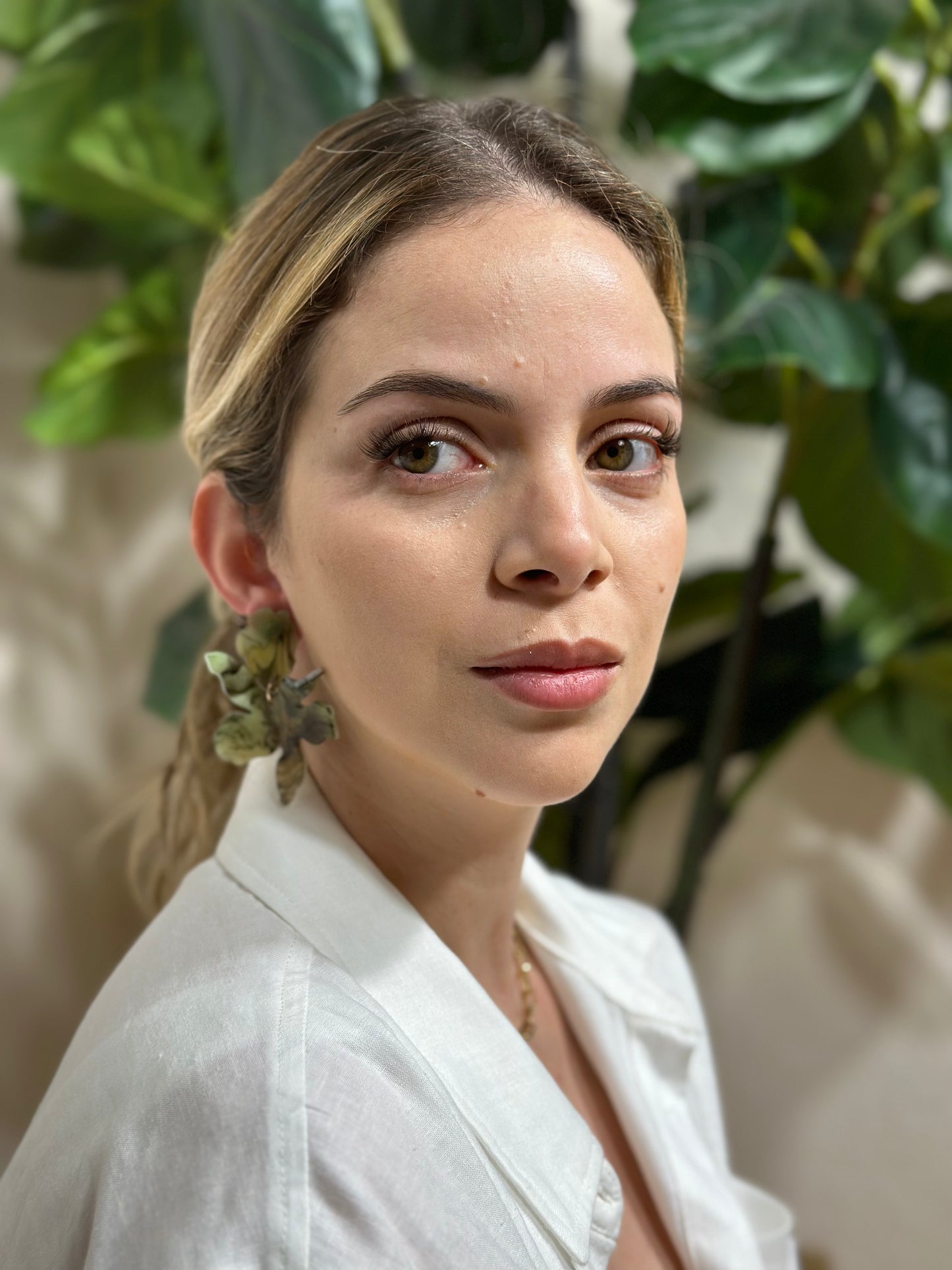 Orchid earrings