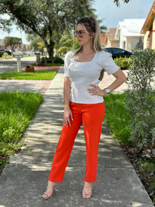 Clarissa bright orange