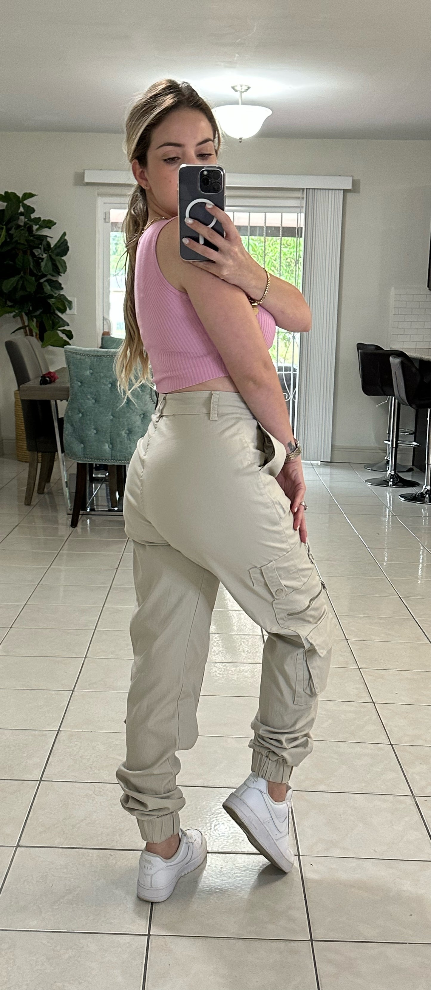 Beige Cargo pants