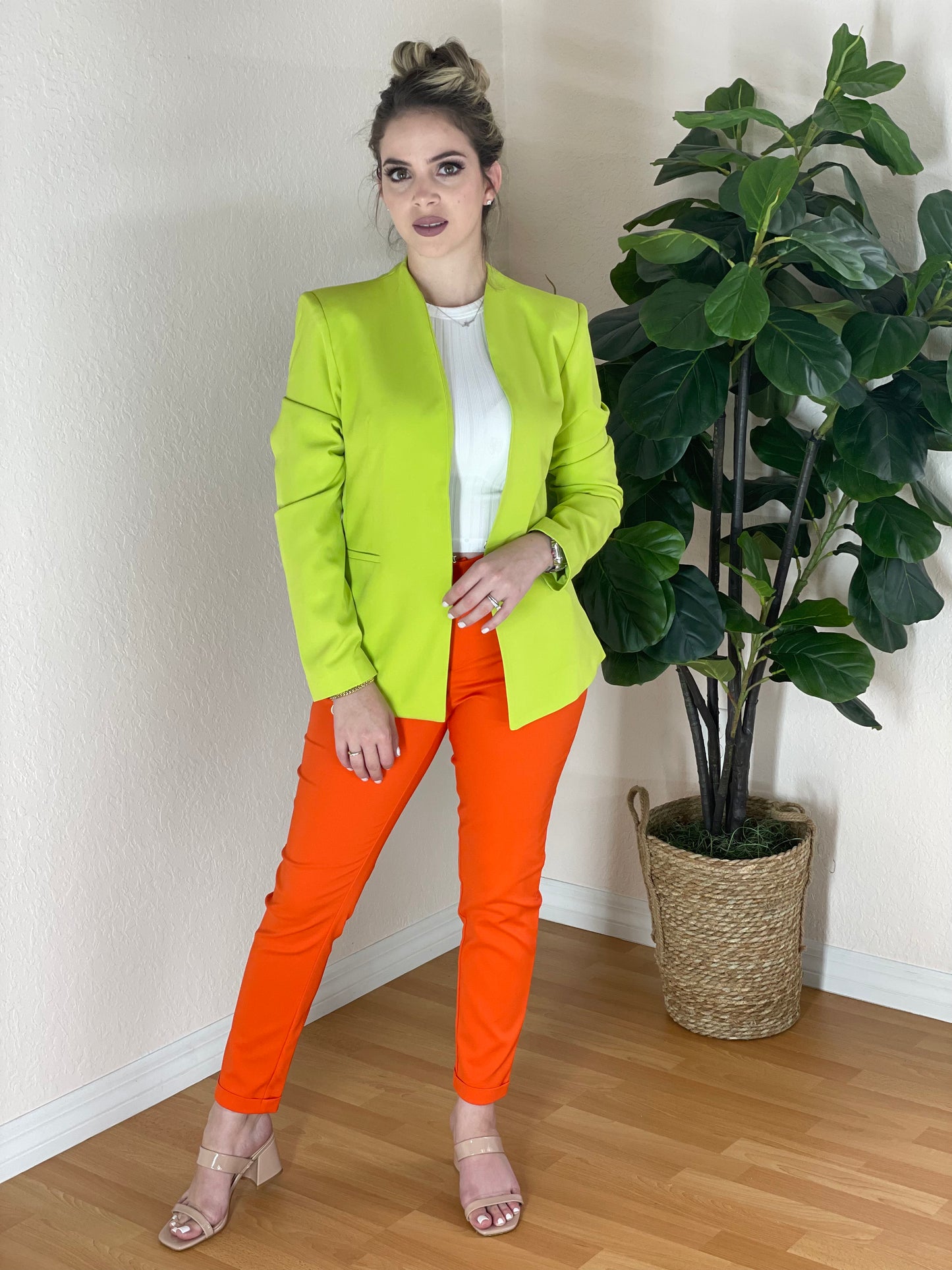 Orange tea cup