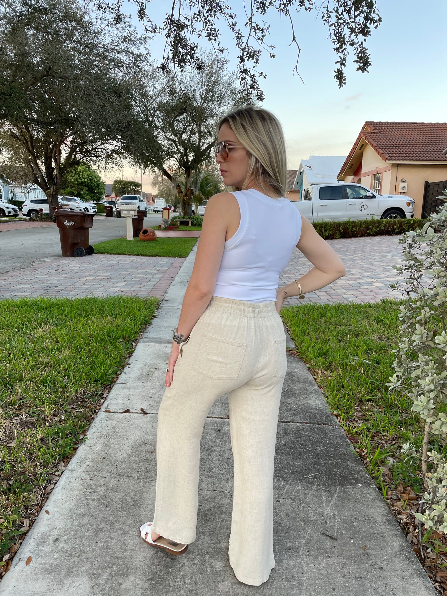 Lino sand pants