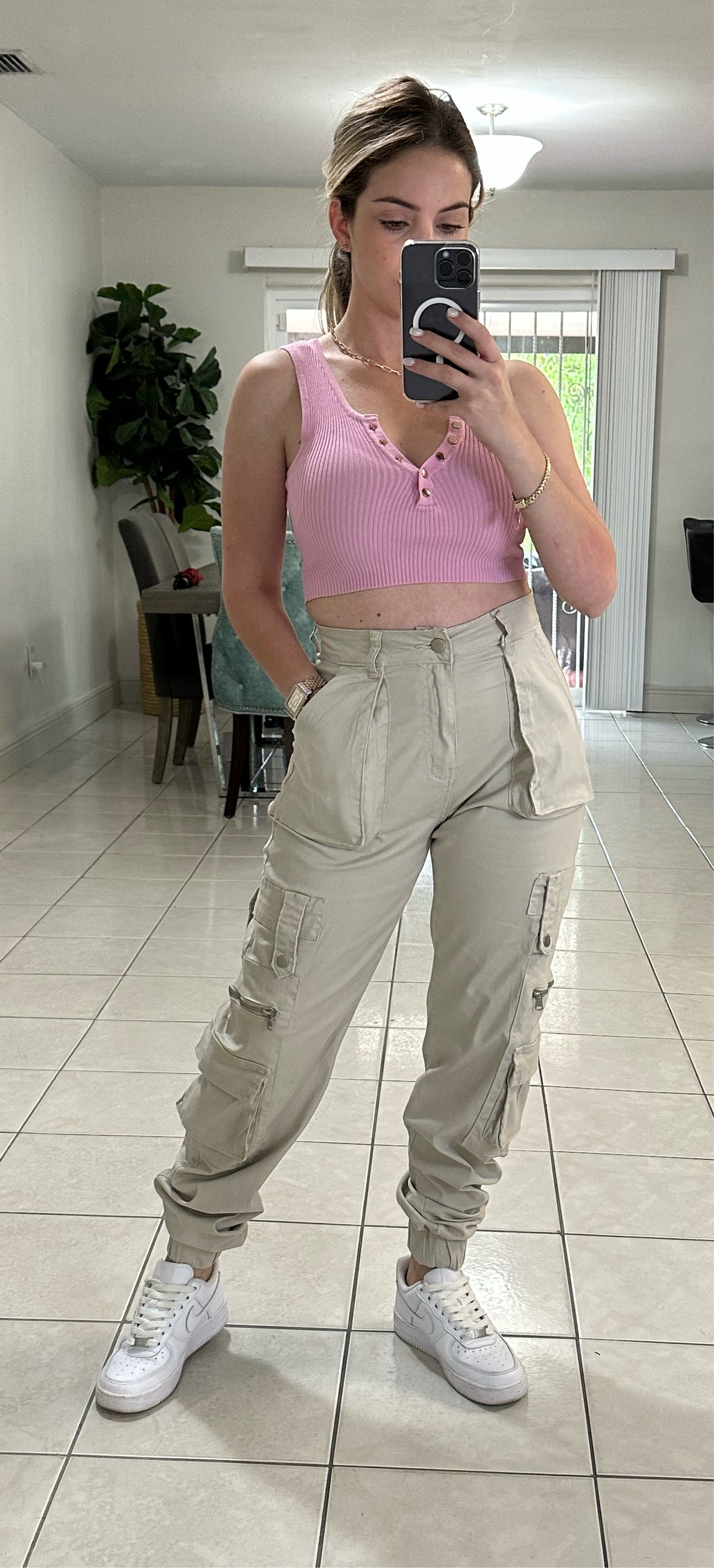Beige Cargo pants