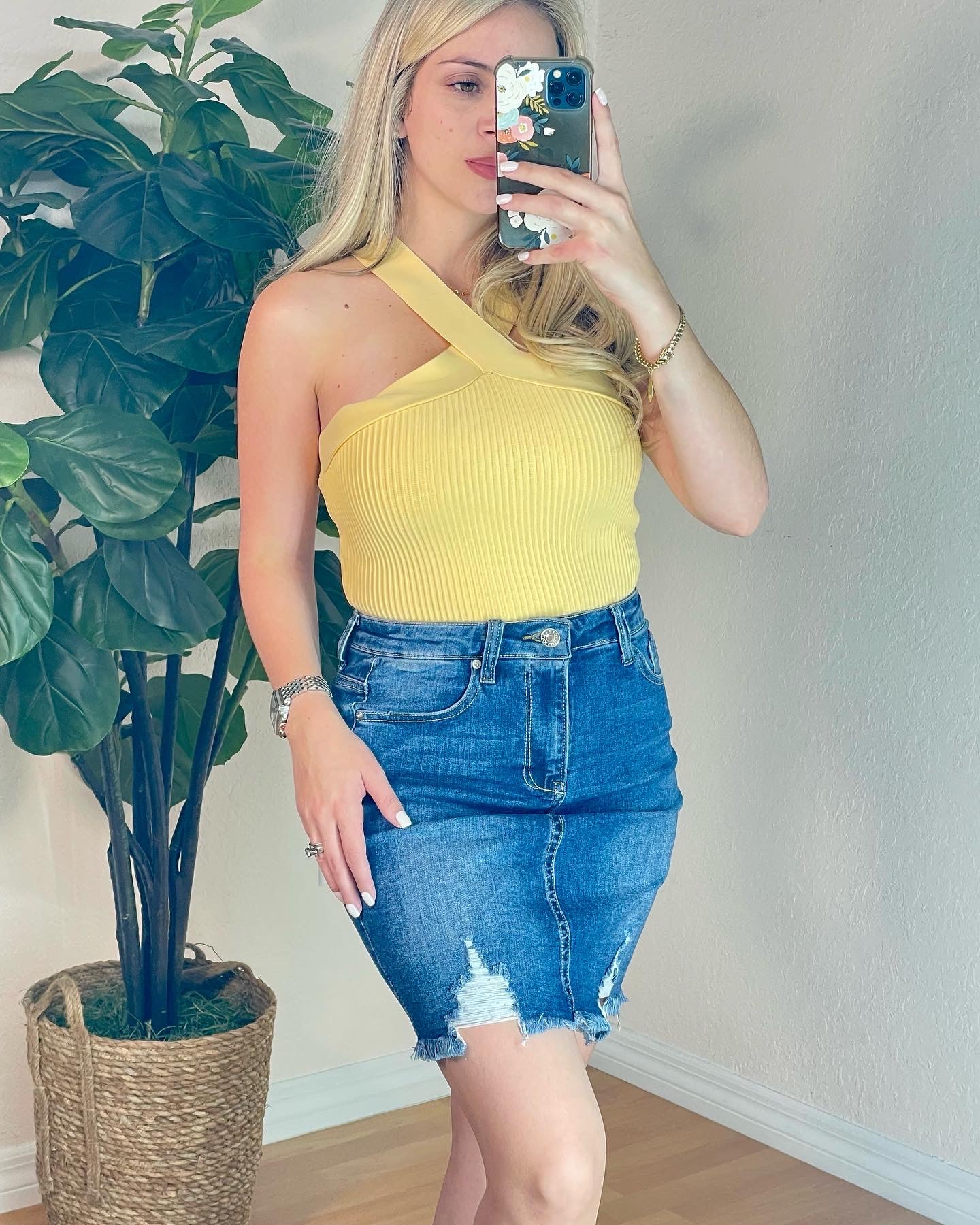 Gilli denim skirt